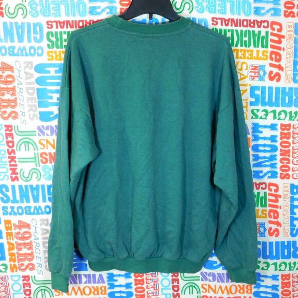 VTG London England Sweatshirt Size XL Green Gold Embroidery Hering Super Sweat - Picture 2 of 4